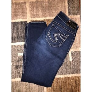 Silver skinny jeans
